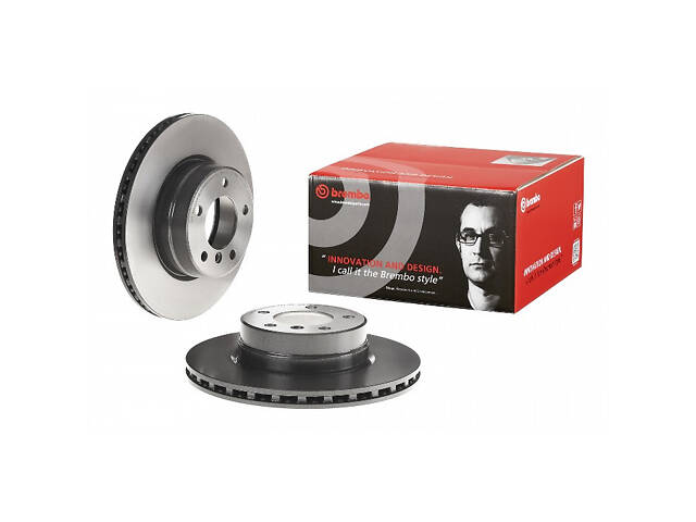 Тормозной диск передний (вентилируемый) BMW 5 (E60) 2003-2010 BREMBO 09.C894.11 - Фото 1