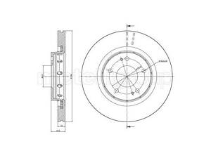 Тормозной диск передний (вентилируемый) Citroën C-Crosser 2007-2024 METELLI 23-0939C