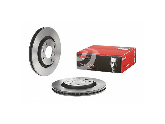 Тормозной диск передний (вентилируемый) Citroen Berlingo 2008-2018 BREMBO 09.8695.11 - Фото 1