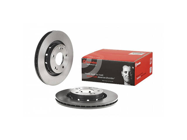 Тормозной диск передний (вентилируемый) Citroen C-Crosser 2007-2007 BREMBO 09.A738.11 - Фото 1