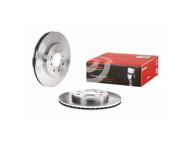 Тормозной диск передний (вентилируемый) Honda Fit 2007-2007 BREMBO 09.A357.10 - Фото 1