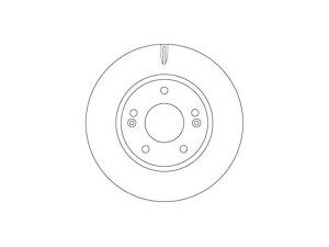 Тормозной диск передний (вентилируемый) Hyundai Ioniq 2016-2024 TRW DF6936