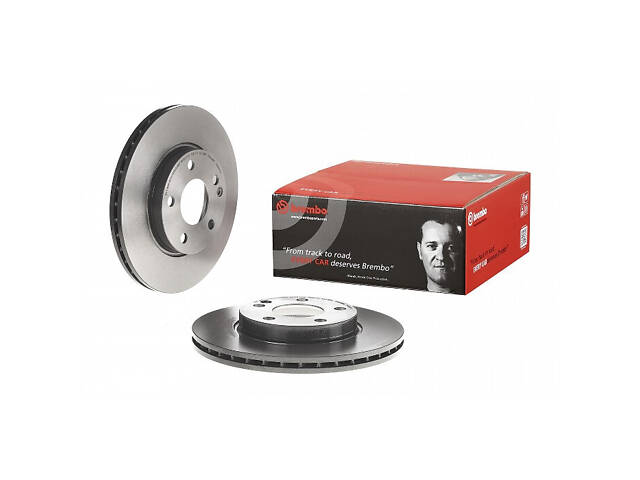 Тормозной диск передний (вентилируемый) Mercedes B-Class (W245) 2005-2011 BREMBO 09.8680.11 - Фото 1