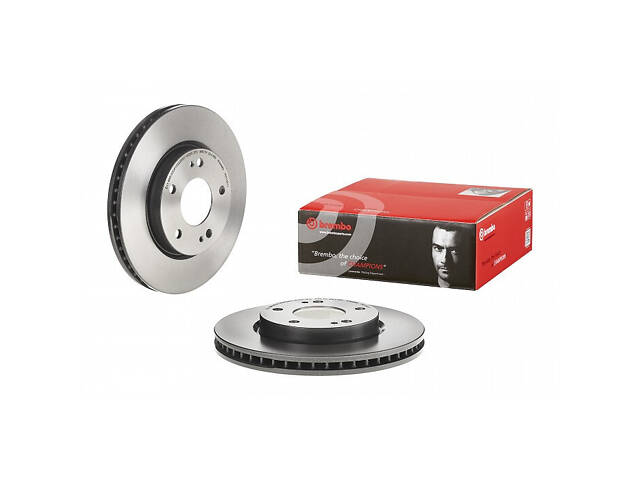 Тормозной диск передний (вентилируемый) Mitsubishi Outlander 2003-2006 BREMBO 09.A148.11 - Фото 1
