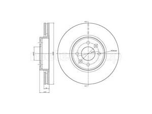 Тормозной диск передний (вентилируемый) Renault Clio 1998-2024 METELLI 23-0517C