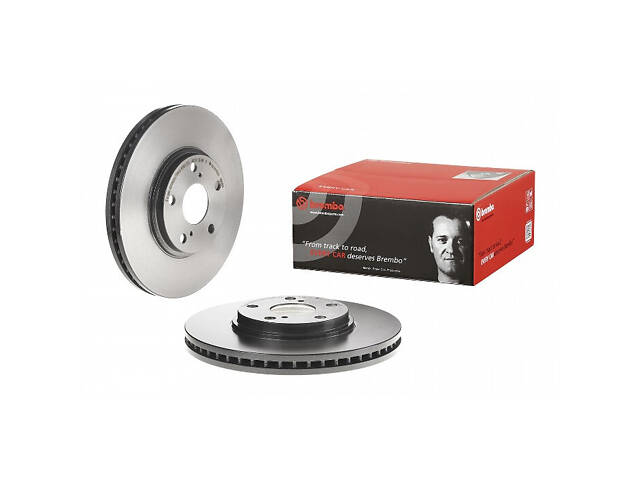 Тормозной диск передний (вентилируемый) Toyota Camry (XV40) 2006-2011 BREMBO 09.A110.11 - Фото 1