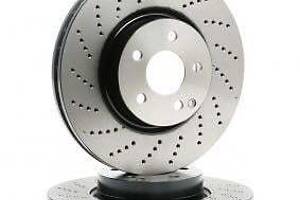 Тормозной диск передний (с насечками, вентилируемый) Mercedes-Benz C-Class 2011-2024 TRW DF4862S