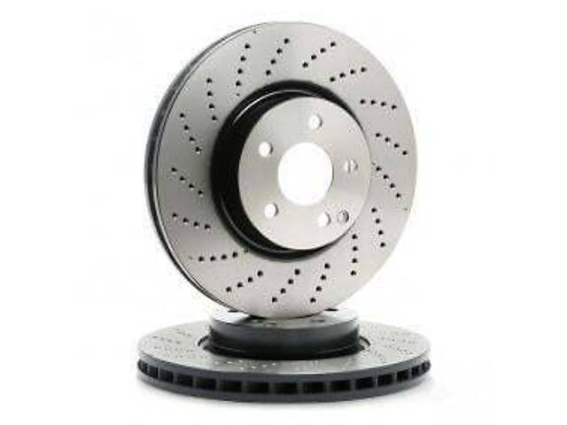 Тормозной диск передний (с насечками, вентилируемый) Mercedes-Benz C-Class 2011-2024 TRW DF4862S - Фото 1
