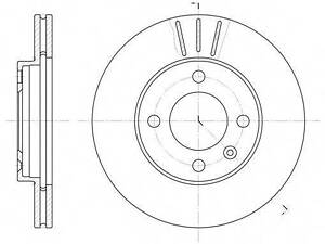Тормозной диск ROADHOUSE 608410 на AUDI 4000 (81, 85, B2)