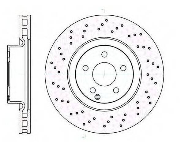 Тормозной диск ROADHOUSE 6103210 на MERCEDES-BENZ S-CLASS седан (W221) - Фото 1