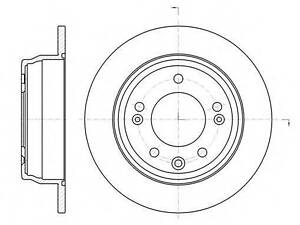 Гальмівний диск ROADHOUSE 6110500 на HYUNDAI ELANTRA GT (GD)