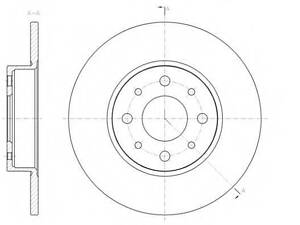 Гальмівний диск ROADHOUSE 6139000 на ALFA ROMEO MITO (955)