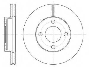 Гальмівний диск ROADHOUSE 618510 на AUDI 4000 (89, 89Q, 8A, B3)