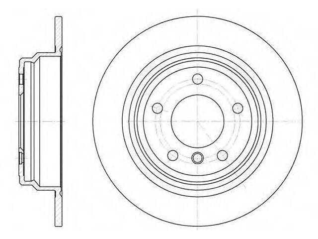 Тормозной диск ROADHOUSE 655400 на BMW 5 седан (E39) - Фото 1