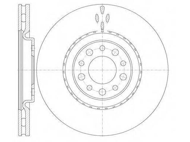 Тормозной диск ROADHOUSE 696510 на ALFA ROMEO GIULIETTA (940) - Фото 1