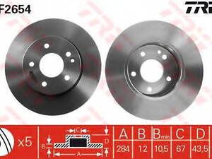 Гальмівний диск TRW DF2654 на MERCEDES-BENZ C-CLASS седан (W202)