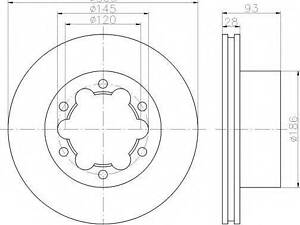 Гальмівний диск зад. SprinterCrafter 06- (303x93mm)(1штуп) BREMBO 09951011 на MERCEDES-BENZ SPRINTER 5-t c бортовой плат