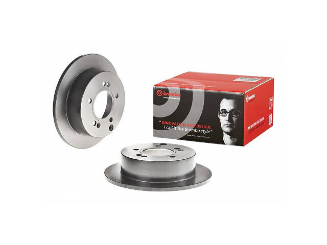 Тормозной диск задний Hyundai Sonata (NF) 2004-2009 BREMBO 08.A114.21 - Фото 1