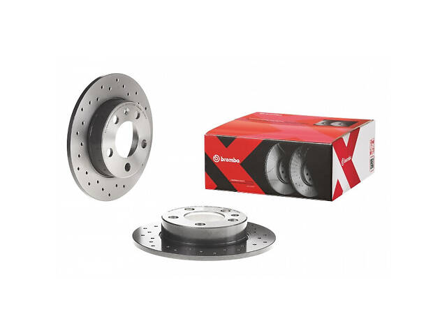 Тормозной диск задний (перфорированный) Audi A1 2010-2010 BREMBO 08.7165.1X - Фото 1