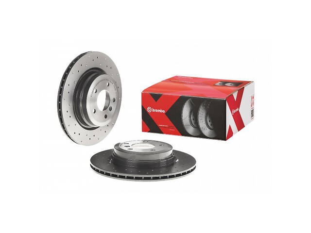 Тормозной диск задний (перфорированный) BMW 3 (E90) 2005-2013 BREMBO 09.A270.1X - Фото 1