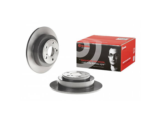 Тормозной диск задний Subaru Forester (SG) 2002-2007 BREMBO 08.6897.11 - Фото 1