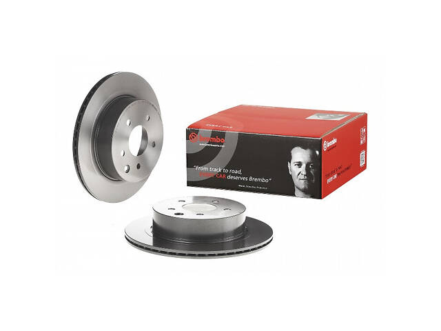 Тормозной диск задний (вентилируемый) Nissan Juke 2010-2019 BREMBO 09.8969.21 - Фото 1