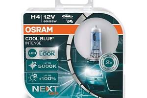 Галогенная лампа Cool Blue Intense H4 12V 60/55W 2шт. 64193CBNHCB