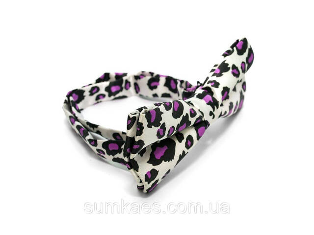 Краватка метелик білий в леопардове забарвлення BTM-1316 - Фото 3