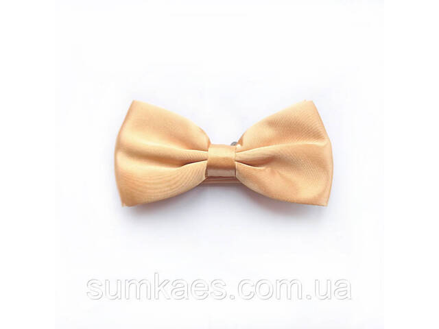 Краватка метелик Gofin бежевий однотонний BG-88-31 - Фото 1