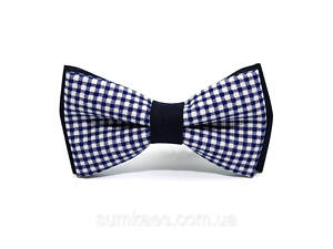 Краватка метелик Gofin двошаровий синій в клітку AB-7215