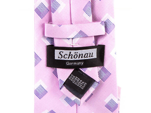 Галстук шелковый розово-фиолетовый стандартный Schönau - 38 - Фото 3