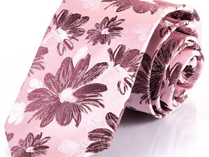 Галстук шелковый розовый стандартный Schönau - 09