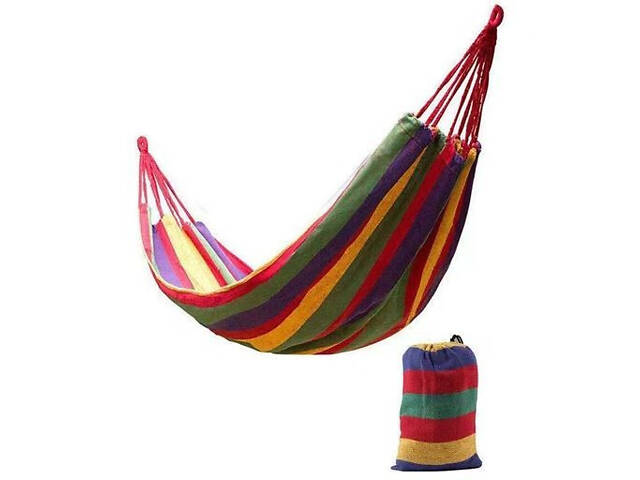 Гамак гавайський підвісний 190х80 без планки Червоний у мішку - Фото 1