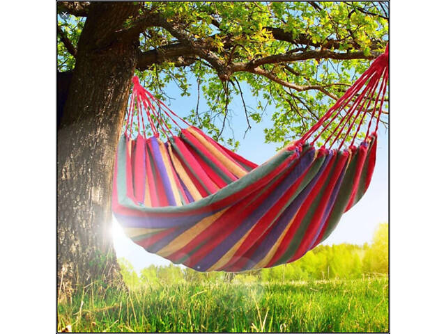 Гамак гавайський підвісний 190х80 без планки Червоний у мішку - Фото 2
