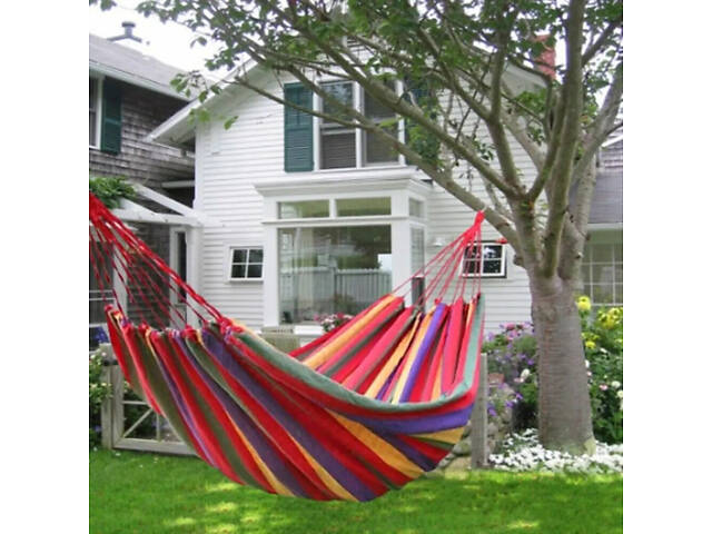 Гамак гавайський підвісний 190х80 без планки Червоний у мішку - Фото 4