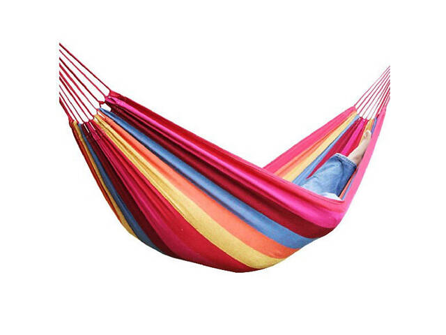 Гамак гавайський підвісний 190х80 без планки Червоний у мішку - Фото 6