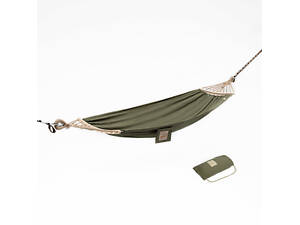 Гамак одномісний без перекидання Naturehike NH20DC001, бавовна, зелений Одномісний туристичний гамак