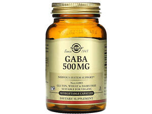 ГАМК Гамма-аміномасляна кислота Solgar GABA 50 капс