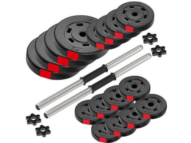 Гантелі композитні Hop-Sport 2х20кг PRO з рукавичками (2 пари) - Фото 6