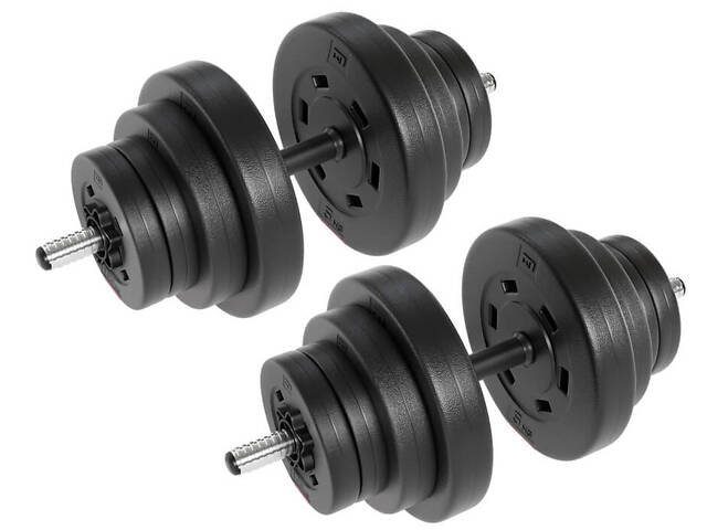 Гантелі композитні Hop-Sport 2х20кг PRO з рукавичками (2 пари) - Фото 7