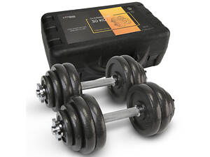 Гантели металлические Cornix 2 x 15 кг наборные, в кейсе XR-0442 Black