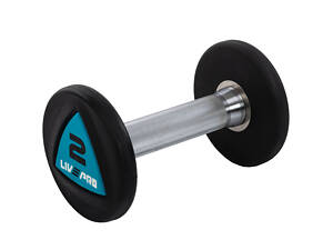 Гантелі цілісні LiveUp LP8002-2 2 кг 2 шт Чорно-сині (LP8002-2)