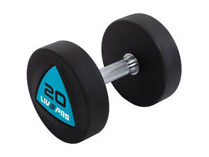 Гантелі цілісні LiveUp LP8002-20 20 кг 2 шт Чорно-сині (LP8002-20)
