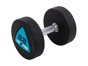 Гантелі цілісні LiveUp LP8002-22 22 кг 2 шт Чорно-сині (LP8002-22)