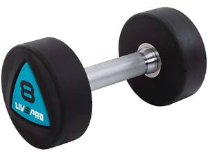 Гантелі цілісні LiveUp LP8002-8 8 кг 2 шт Чорно-сині (LP8002-8)