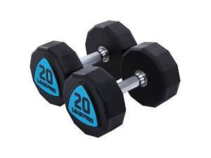 Гантелі цілісні LiveUp LP8003-20 20 кг 2 шт Чорно-сині (LP8003-20)