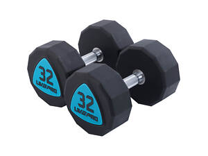 Гантелі цілісні LiveUp LP8003-32 32 кг 2 шт Чорно-сині (LP8003-32)