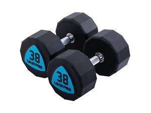 Гантелі цілісні LiveUp LP8003-38 38 кг 2 шт Чорно-сині (LP8003-38)