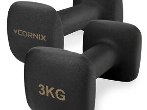 Гантели виниловые Cornix Square 2 x 3 кг XR-0408 Black
