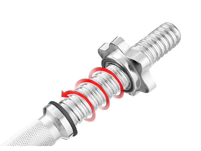 Гантеля металлическая Hop-Sport New 30кг с перчатками. - Фото 2